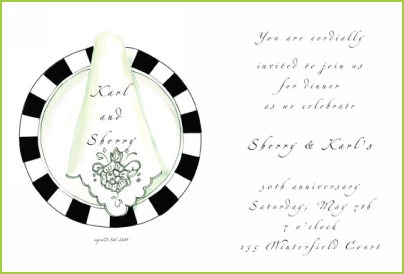 Linen Napkin on Plate invitation by Stevie Streck